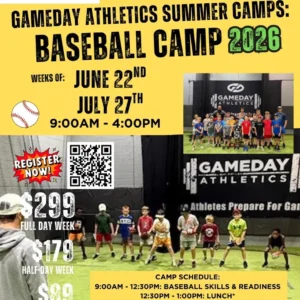 Gameday Athletics Summer Camp 2026 - Baseball